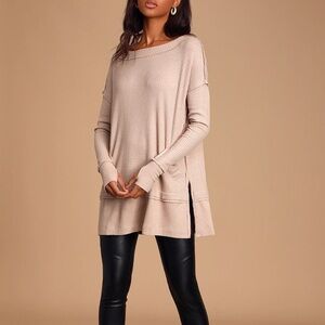 We The Free North Shore Beige Long Sleeve Thermal Top